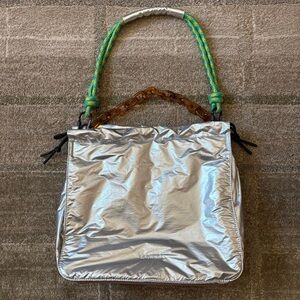 Silver Women's Shoulder Bag